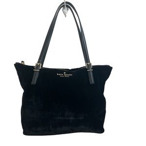 Kate Spade New York black velvet bag